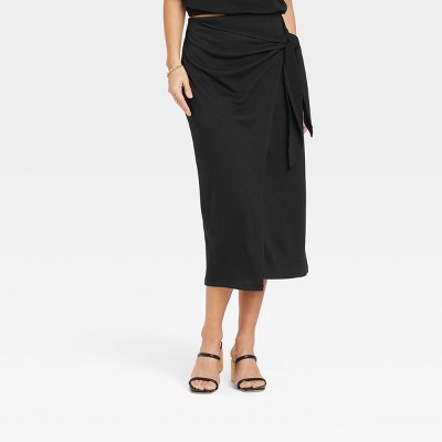 Women's Midi Wrap Skirt - A New Day™