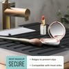 Maplefield Bathroom Foldable Sink Cover - Heat Resistant Silicone Mat & Makeup Mat - Bathroom Space Saver Sink Cover (Black) - 3 of 4