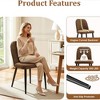 QingMoon Upholstered Dining Chairs Set of 2, Mid-Century Modern Kitchen Chairs, Armless Chairs with Deep Seat and Metal Legs for Dining Room - 2 of 4