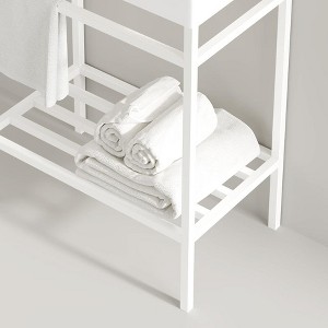 DOMETOUR LOFI 24'' Freestanding Bathroom Iron Shelves without Basin, White - 1 of 4