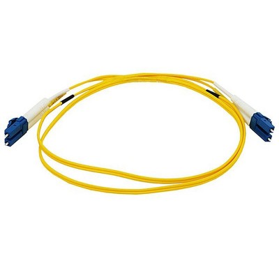 Monoprice Fiber Optic Cable - 1 Meter - Yellow | LC to LC, 9/125 Type, Single Mode, Duplex