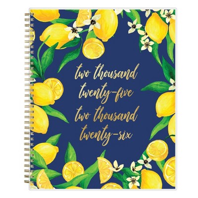 Blue Sky 8.5"x11" Teacher Lesson Planning Calendar Fresh Lemons Clear