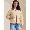 INSPIRE CHIC Women's Casual Long Sleeve Button Down Padded Outerwear Puffer Jacket - 3 of 4