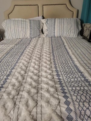 Ink+ivy 3pc Full/queen Kara Cotton Jacquard Comforter Set Aqua : Target