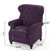 Push Back Recliner Accent Chair, Comfort Wing Back Accent Armchair with Rolled Arms & Button Accents - ModernLuxe - 3 of 4