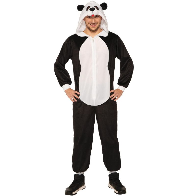 Forum Novelties Hooded Panda Jumpsuit Adult Costume, 1 of 2