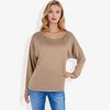 Anna-Kaci Women's Long Sleeve Boat Neck Pullover Top with Stitch Detail - 4 of 4