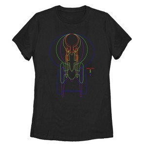 Women's Star Trek Rainbow Enterprise Evolution T-Shirt - 1 of 3