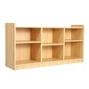 Montessori Shelf, 6 Compartment Toy & Book Organizer with Adjustable Dividers, Natural Finish Kids' Bookcase for Playrooms & Classrooms - 3 of 4