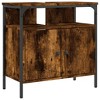 vidaXL Bathroom Sink Cabinet Smoked Oak 23.6"x11.8"x23.6" Engineered Wood - 2 of 4