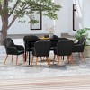vidaXL Patio Dining Set Outdoor Dining Set Table and Chair Set for Garden - Black 55.1" Table Length 6 Chairs - 2 of 4