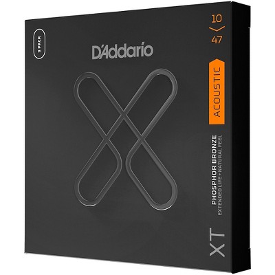 D'Addario XT Acoustic Phosphor Bronze, Light, 10-47, 3 Sets