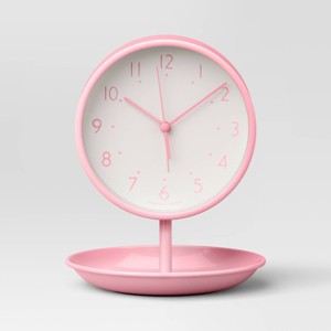 Trinket Tray Alarm Clock Pink - Room Essentials™ - 1 of 3