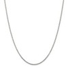 Black Bow Jewelry 2.25mm Sterling Silver Solid Flat Rope Chain Necklace - 3 of 4
