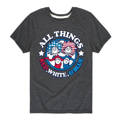 Boys' - Dr. Seuss - All Things Red White and Blue Short Sleeve Graphic T-Shirt - image 1 of 4