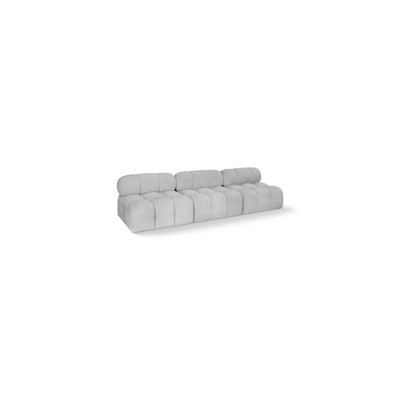 Meridian Furniture,Ames Grey Boucle Fabric Modular Sofa