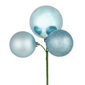 Vickerman 18" Ball Ornament Christmas Pick, 4 per Bag - 1 of 2