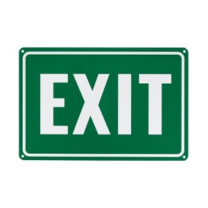 Unique Bargains Aluminum Reflective Rust Free Waterproof Exit Sign 1 Pc - 1 of 4