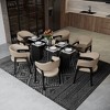 Leisuremod Cali U-Shaped Dining Arm Chair with Leather Upholstery, Open Back Design for Modern Kitchen and Home, Set of 4 - 2 of 4