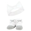Hudson Baby Infant Girls Headband and Socks Giftset, Pink White, One Size - 4 of 4