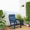 Hyleory HDPE Adirondack Chair - Panel-Back Woodgrain Outdoor Patio Chair, All-Weather Heavy , Modern Lawn Furniture for Garden, Poolside & Deck - 2 of 4