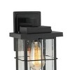 11" Metal/Seeded Glass Modern Outdoor Wall Light Black - LNC: Weather-Resistant ETL Listed - 4 of 4