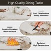 CENGHU Modern Minimalist Rectangular Dining Table for 6, Kitchen Table with Black Sintered Stone Tabletop and Golden Stripe Pattern for Kitchen - 3 of 4