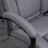TiramisuBest Big and Tall Executive Chair 485lbs, Polyester Linen, Adjustable Height, 360¡ã Wheels, Light Grey - 4 of 4
