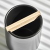 iDesign Toothbrush Holder with Removable Wood Divider - Matte Black - 4 of 4