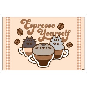Trends International Pusheen: Patisserie - Espresso Yourself Framed Wall Poster Prints - 1 of 4
