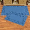 Collections Etc Floral Leaf Sculpted Border Skid-Resistant Cushioned Accent Rug - 3 of 4
