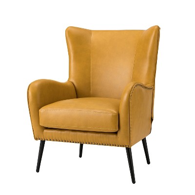 Harpocrates Classic Armchair with wingback and nailhead trim | ARTFUL LIVING DESIGN