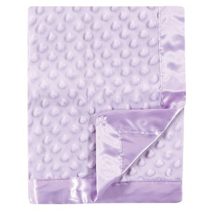 Hudson Baby Infant Girl Plush Mink Blanket, Lilac, One Size - 1 of 3