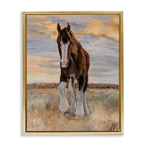 Stupell Industries Colt Horse Farmhouse Animal Floating Frame Canvas Art - 1 of 4