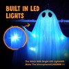 Joyfy 2 Pcs 35’’ Halloween Decoration Hanging Ghost with LED Light  for Haunted House Prop, Party Supplies, Front Yard Patio Garden Decor - 2 of 4