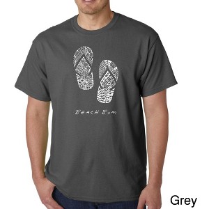 LA Pop Art Men's Word Art T-shirt - BEACH BUM - 1 of 4