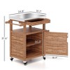 Aghana Digitals Brown Outdoor Kitchen Island Cart: Stainless Steel Top, Solid Wood Frame with - 2 of 4