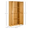Aghana Digitals 67" Brown Pinewood Freestanding Kitchen Pantry Cabinet with Soft-Close Doors, - 2 of 4