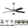 52'' Dual Color Blade Ceiling Fans with Lights and Remote 5 Blade Modern Ceiling Fan for Bedroom Living Room Patio Dimmable 6 Speeds DC Quiet - 4 of 4