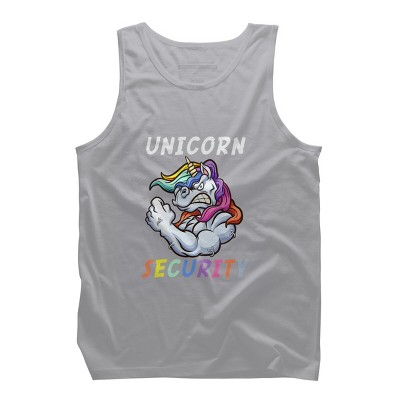Men's Design By Humans Halloween Dad Mom Daughter Adult Costume - Unicorn Security By MINHMINH Tank Top