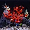 Unique Bargains Soft Silicone Glowing Aquarium Artificial Mushroom Coral Orange 1 Pc - 2 of 4