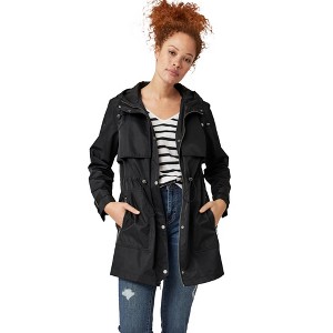 ellos Women's Plus Size Hooded Anorak Jacket - 1 of 4