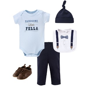 Little Treasure Baby Boy Layette 5-Piece Set, Handsome Fella 5-Piece - 1 of 1