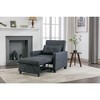 Futon Sofa Bed 3-in-1 Pull Out Sleeper Chair Bed Convertible Chair With USB Ports Leather Sleeper Sofa Bed For Apartment Office - 2 of 4