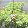 Chloe Lighting Feather Tiffany-Style Stained Glass Window Panel 7" Tall - 4 of 4