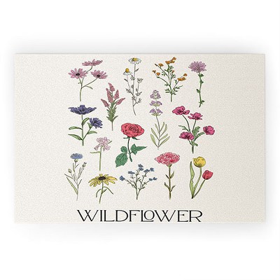 April Lane Art Wildflower I 36" x 24" Welcome Mat - Society6