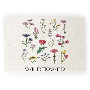April Lane Art Wildflower I 36" x 24" Welcome Mat - Society6 - 1 of 3