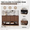 Bella Depot Farmhouse 59" Sideboard with Fluted 4-Door, Storage Cabinet with Open Shelf - 4 of 4
