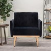 LOVMOR Modern Accent Chair w/Rose Golden feet & Upholstered,leisure single sofa for Living Room Bedroom Office - 3 of 4