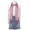 INSPIRE CHIC Gender Neutral Plain Cashmere Imitation Winter Warm Solid Color Fringe Long Scarves 1Pc - 2 of 4